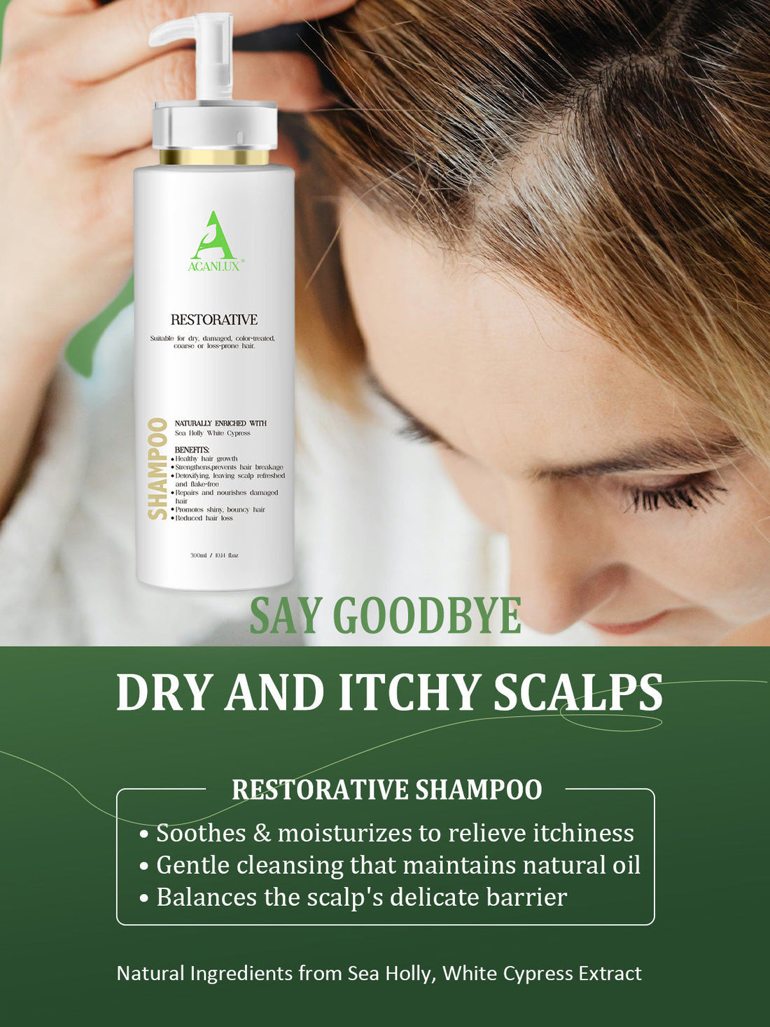 Stop the Dryness & Itch! Gentle, Moisturizing Shampoo for Dry, Sensitive Scalps