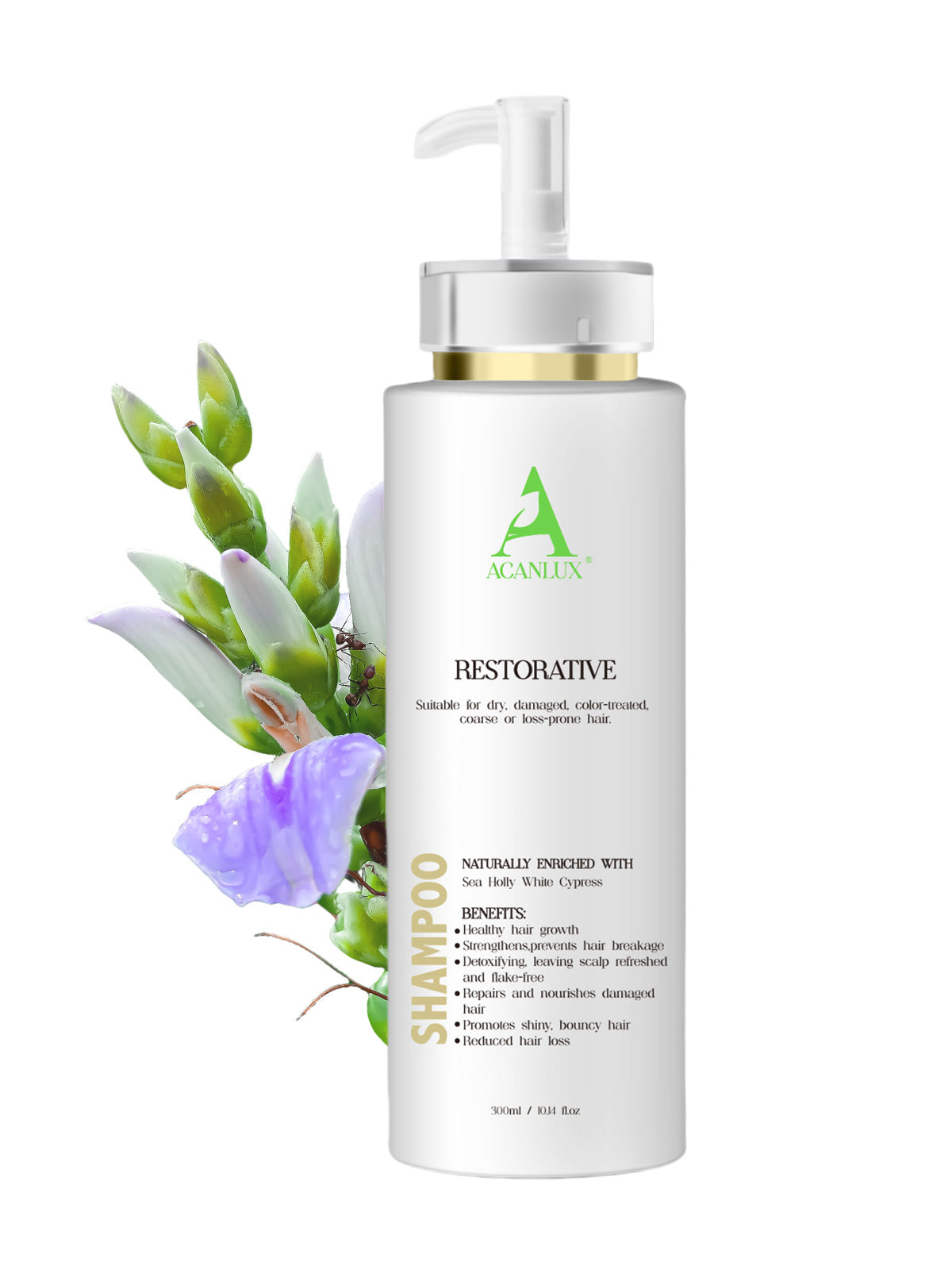 ACANLUX AHL-002 restorative natural shampoo sea holly dry damaged hairs product main