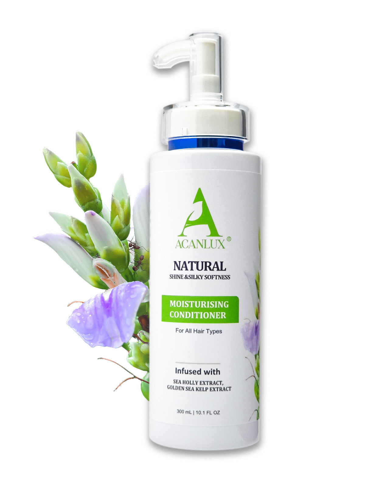 ACANLUX Moisturizing Conditioner for All Hair Types with Golden Sea Kelp & Sea Holly, 300mL