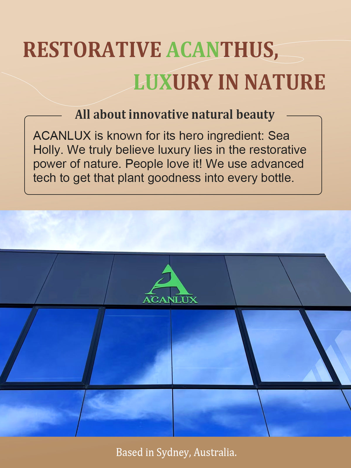 restorative power of nature and luxury in beauty products on australia base